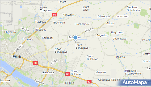 mapa Stare Boryszewo, Stare Boryszewo na mapie Targeo